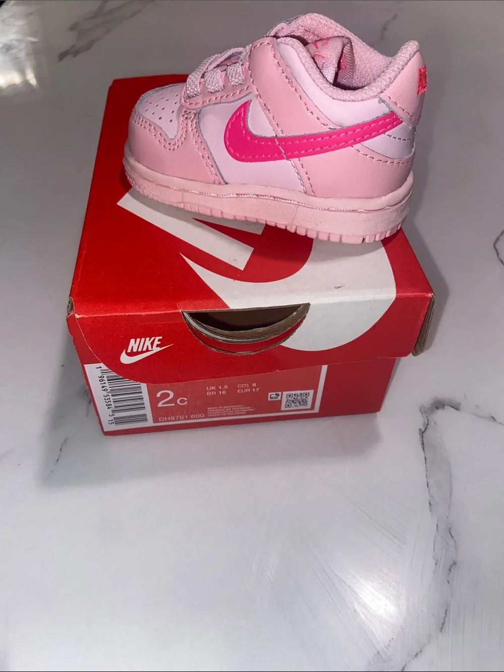 Nike Pink and Hot Pink Toddler Low-Top Sneaker